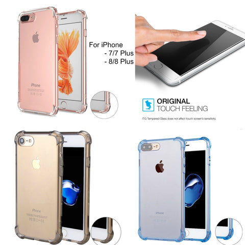 iPhone 7 / 7 Plus Case, Clear Anti-Scratch Soft Flexible Shock Absorption TPU Technology Cover