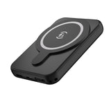 LAX Magnetic 6600mAh Power Bank - Portable Wireless Charger for Iphone/Samsung - USB-A/USB-C Power Bank, Multi-Purpose Fast Charger - Black