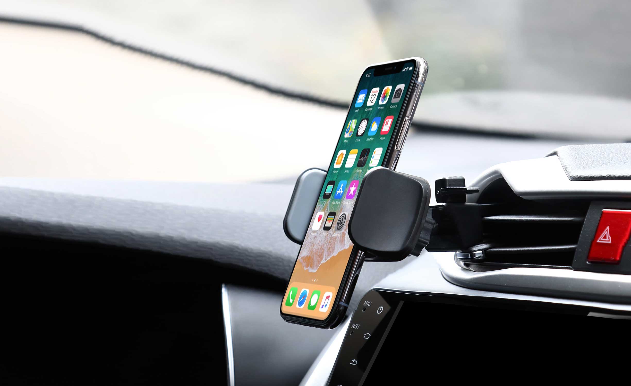 LAX Pro Grip Phone Holder Car Mount for AC Air Vent - Black