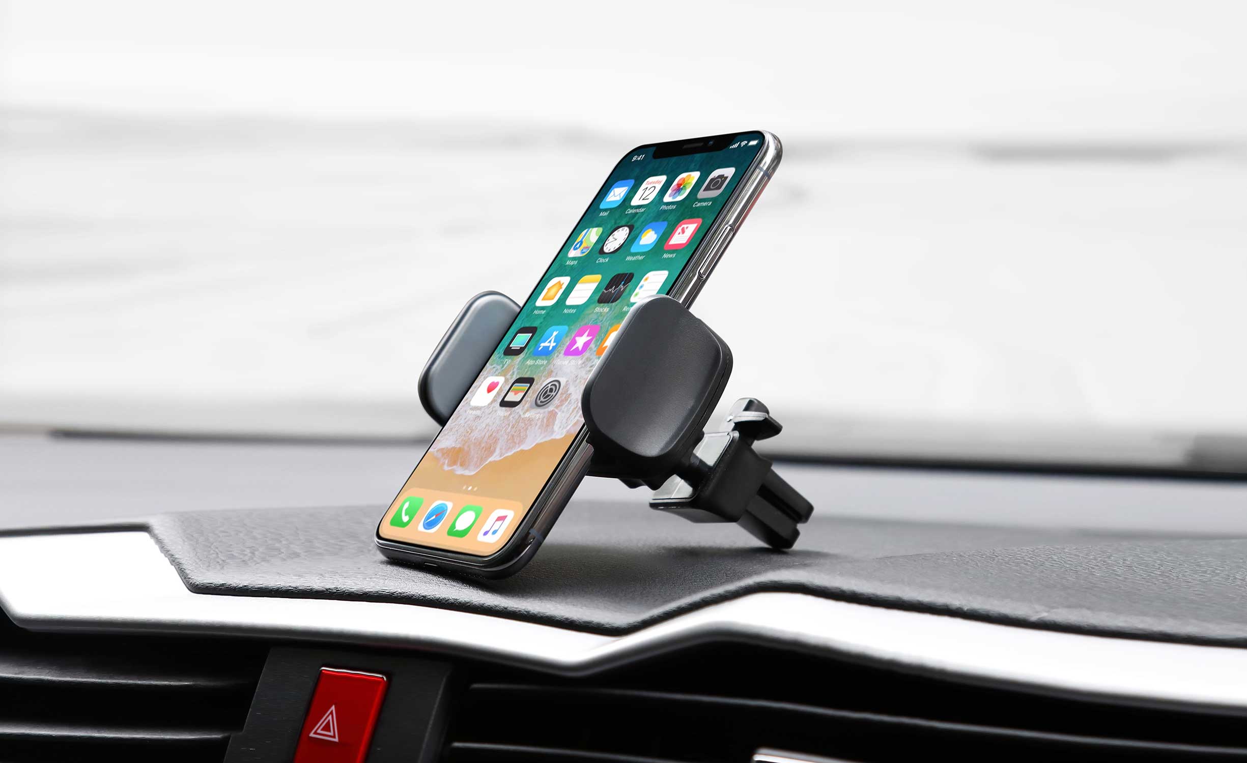 LAX Pro Grip Phone Holder Car Mount for AC Air Vent - Black