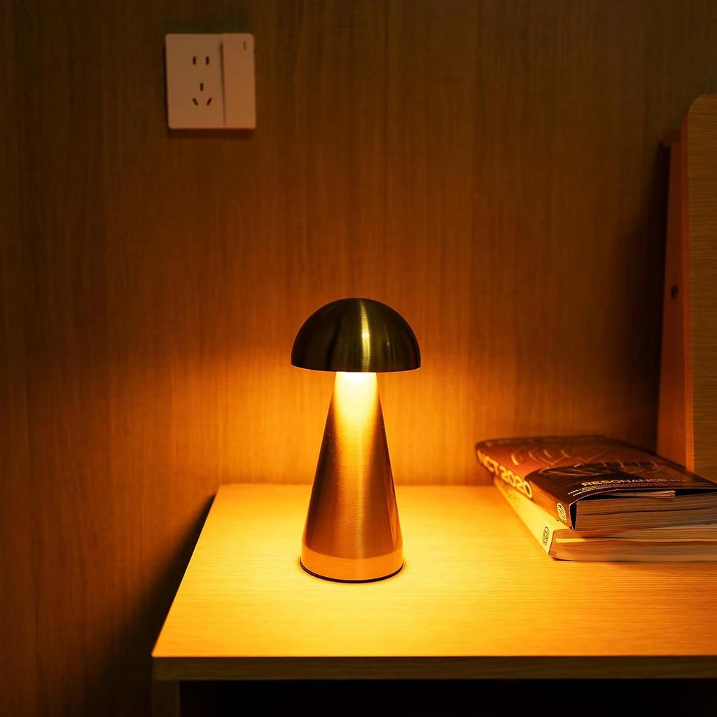 Mushroom LED Lamp - Gold