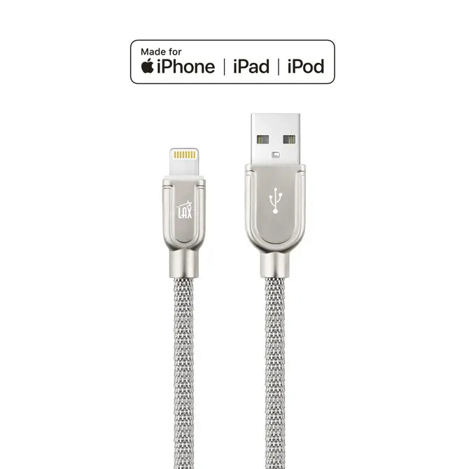 Apple MFi Certified Iphone to Metallic USB Cable (4ft)