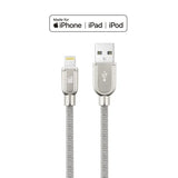 Apple MFi Certified Lightning to Metallic USB Cable (4ft)