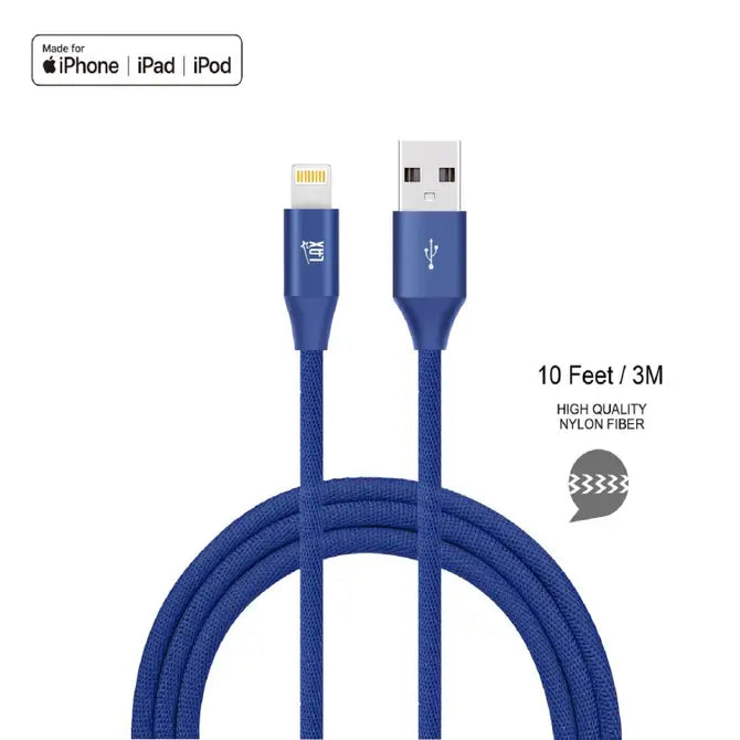 LAX Apple MFi Certified Iphone Cables-10ft