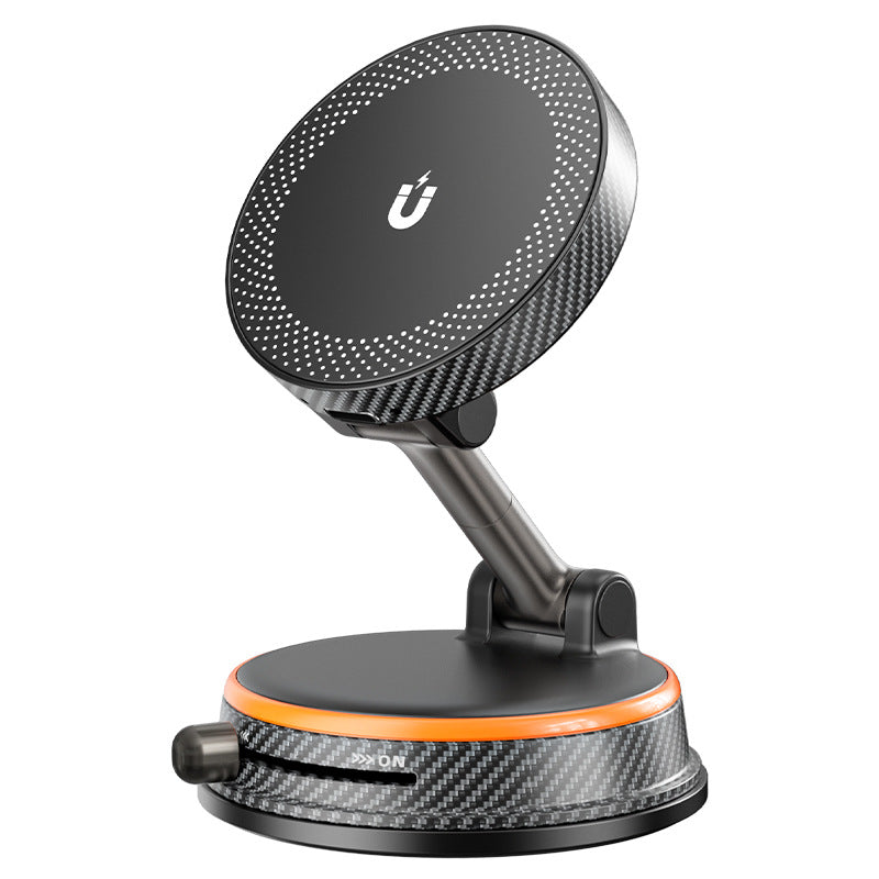 LAX 15W Wireless Charger Car Mount, MagSafe Compatible Magnetic Phone Holder with Vacuum Lock Suction, 360° Rotation, Adjustable Dashboard, Windshield & Desk Stand