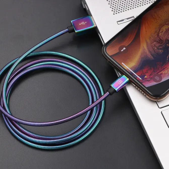 Apple MFi Certified Iphone to Metallic USB Cable (4ft)