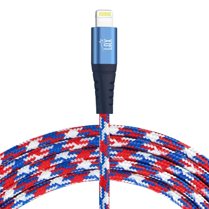 Apple MFi Certified Iphone Cable Multi-Color- 10ft