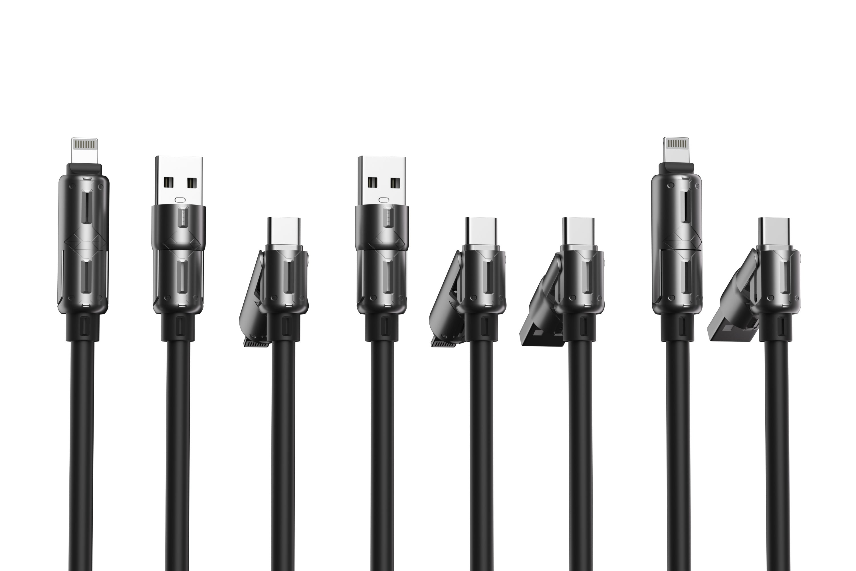 2-in-1 USB-A to USB-C, Iphone super thick - 6ft