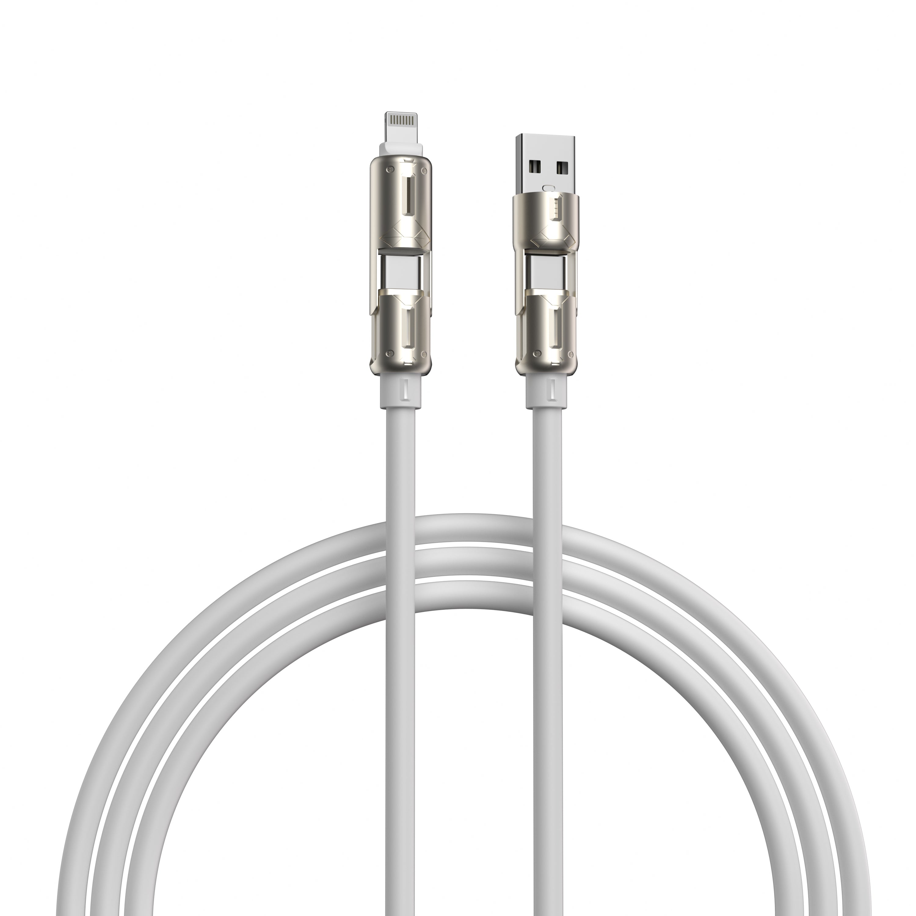 2-in-1 USB-A to USB-C, Iphone super thick - 6ft