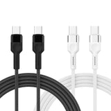LAX 2-Pack New Braided USB-C to USB-C Cables - 4 feet