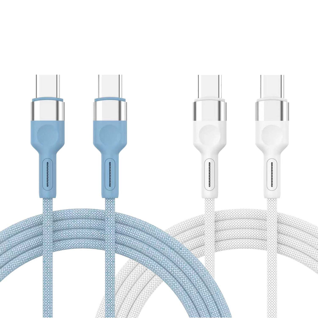 LAX 2-Pack New Braided USB-C Cables - 4 feet