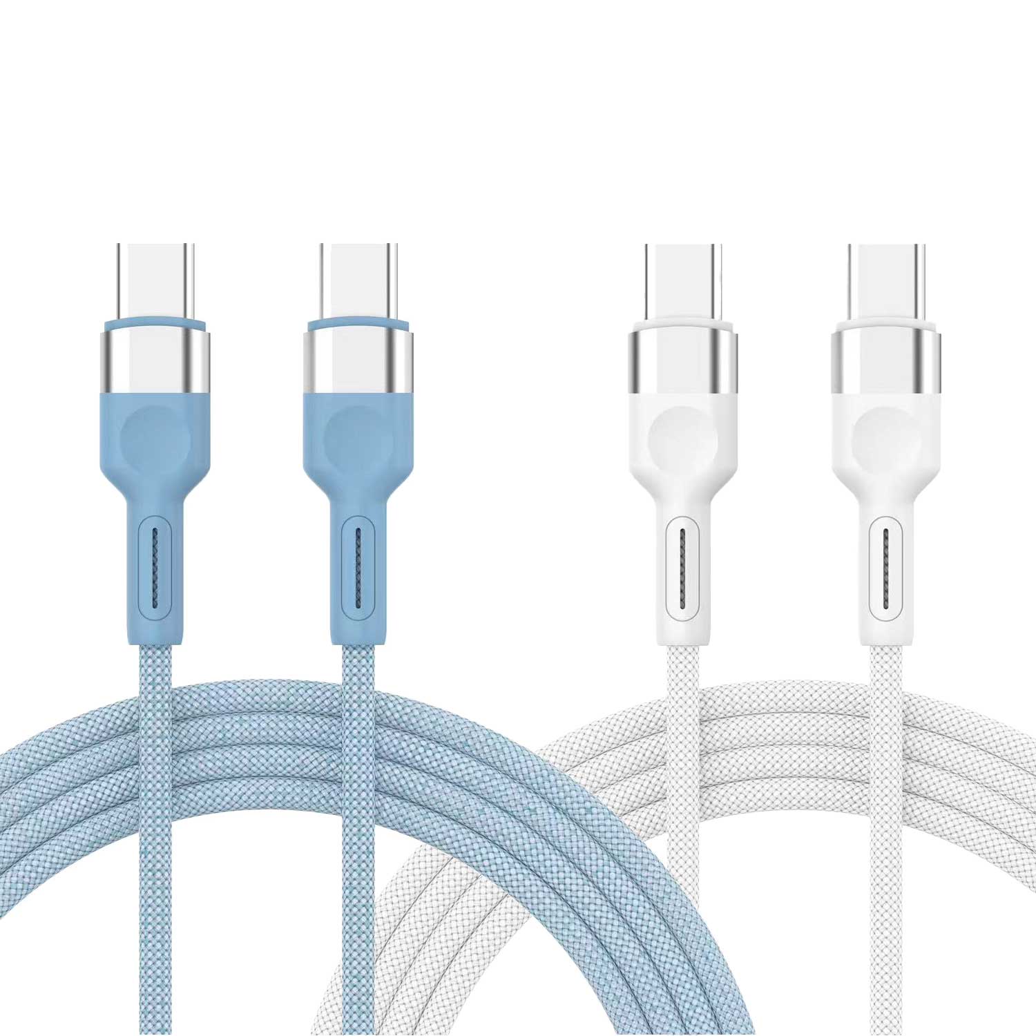 LAX 2-Pack New Braided USB-C Cables - 4 feet
