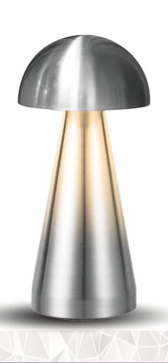 Mushroom LED Lamp - Silver