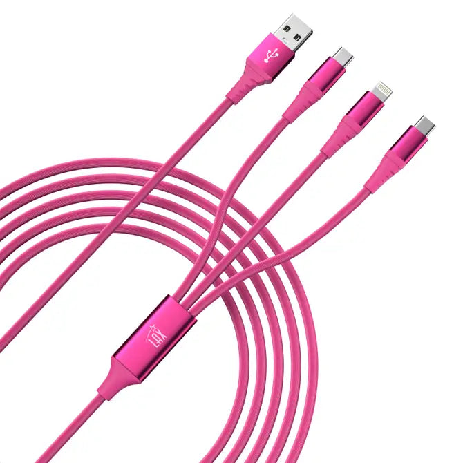 3-in-1Mfi Certified Iphone and 2x USB-C Cable