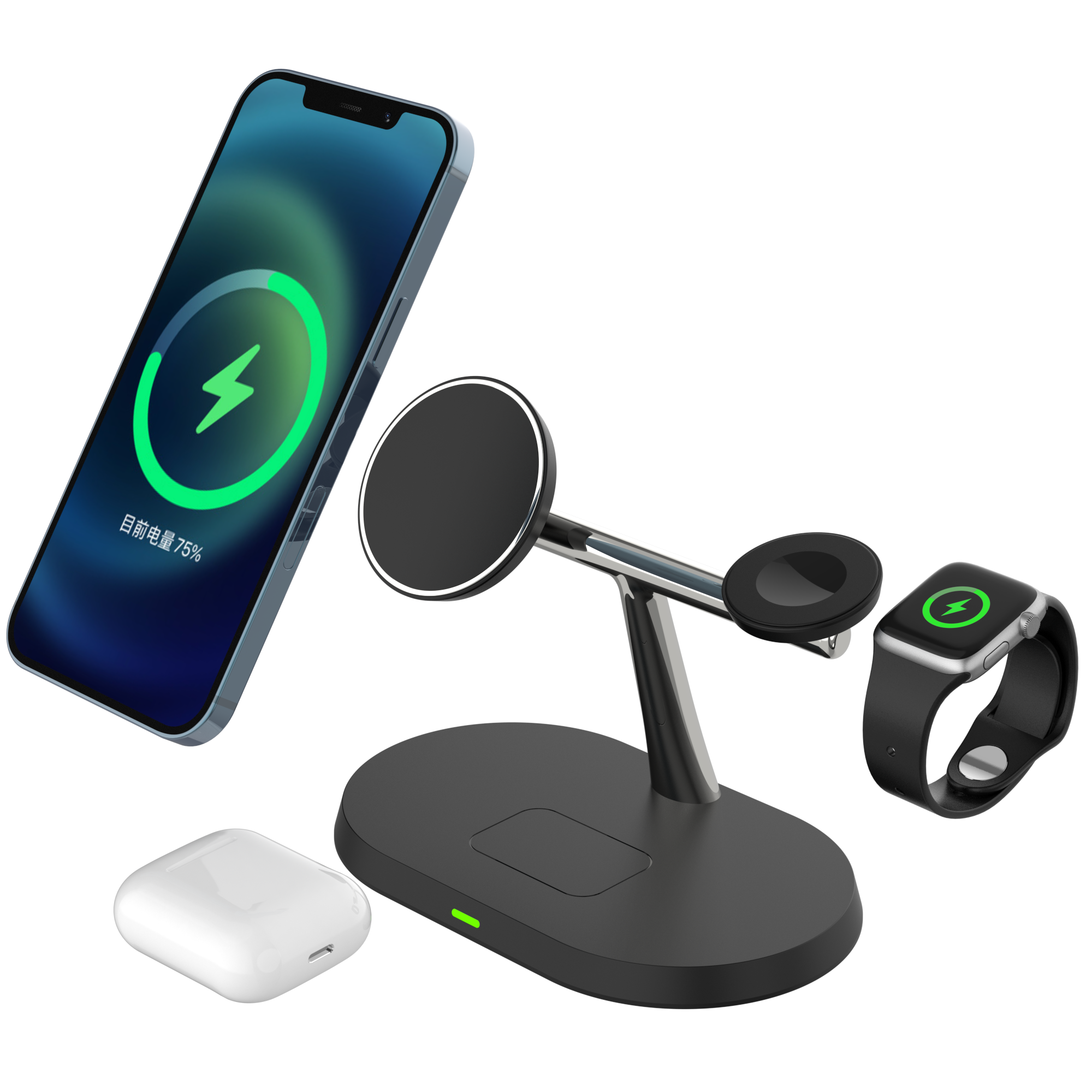 Magnetic Charging Station for iPhone, AirPods, and Apple Watch