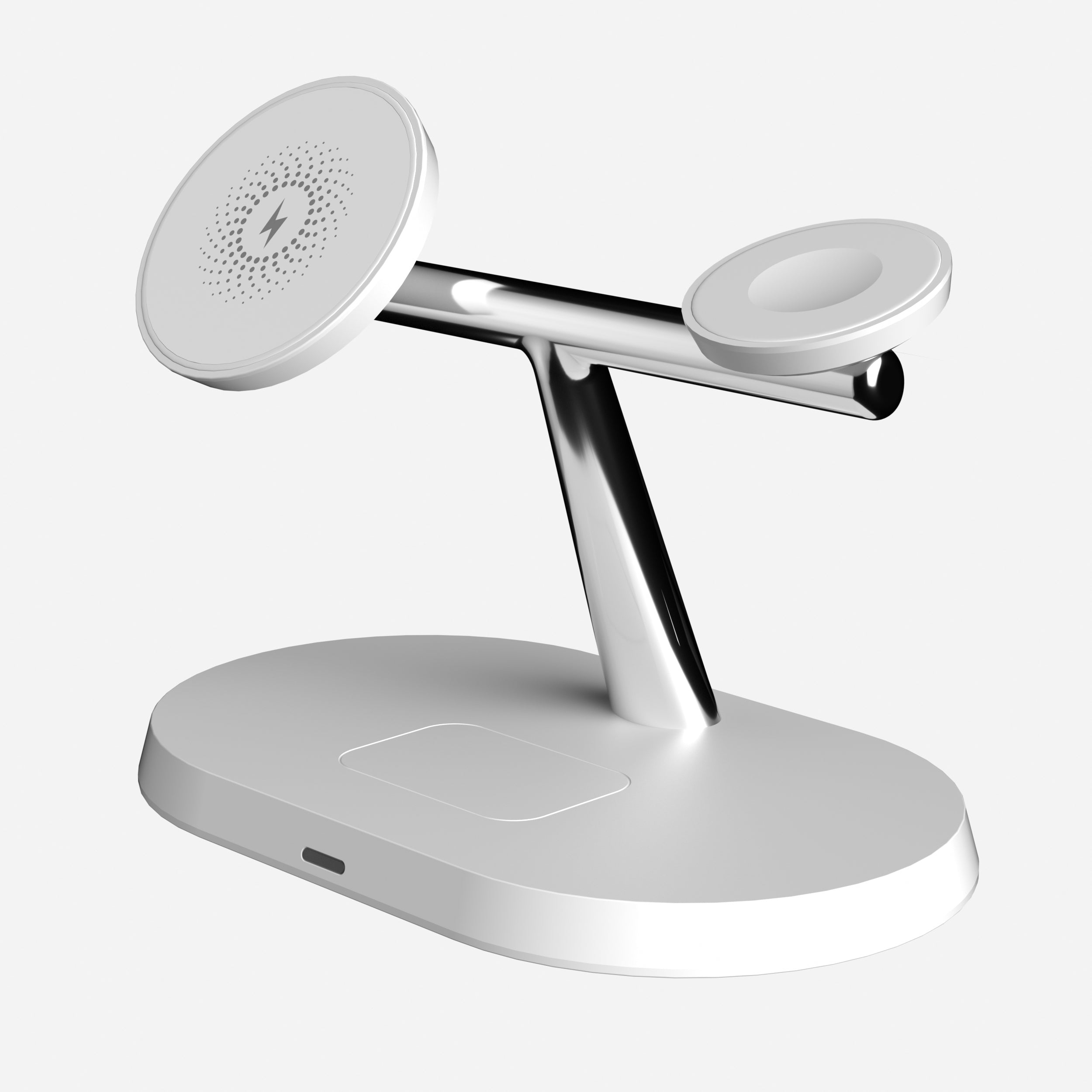 Magnetic Charging Station for iPhone, AirPods, and Apple Watch - White