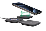 3in1 Folding Travel Wireless Charger- Black
