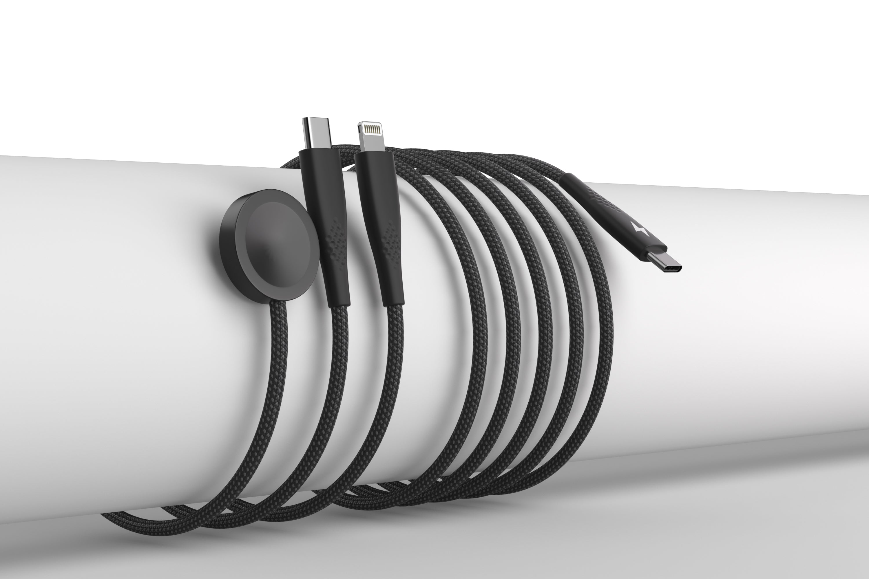 3-in-1 USB-C to USB-C, Iphone & Watch Charging Cable – 6ft (Nylon Braided)