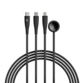 3-in-1 USB-C to USB-C, Iphone & Watch Charging Cable – 6ft (Nylon Braided)