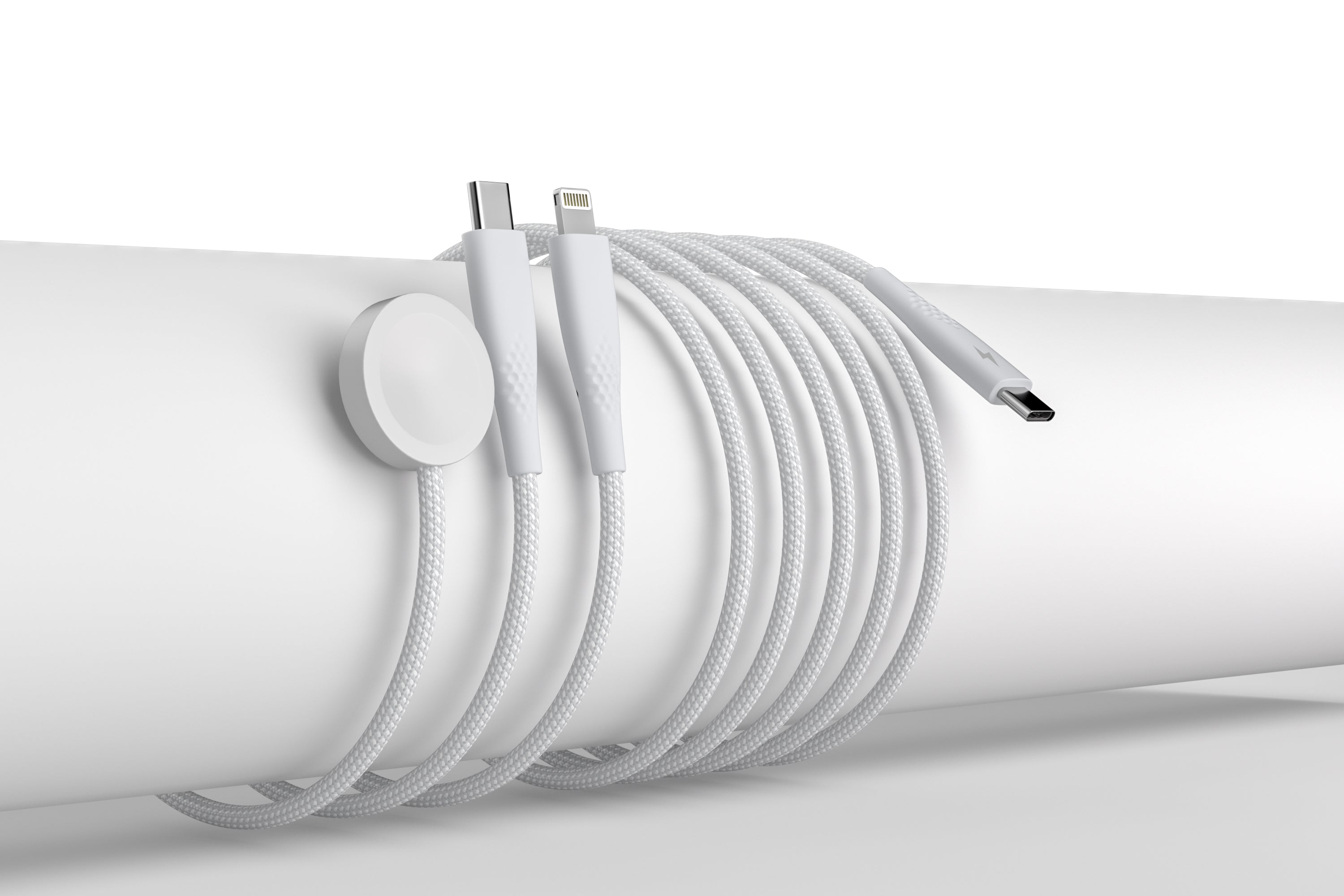 3-in-1 USB-C to USB-C, Iphone & Watch Charging Cable – 6ft (Nylon Braided)