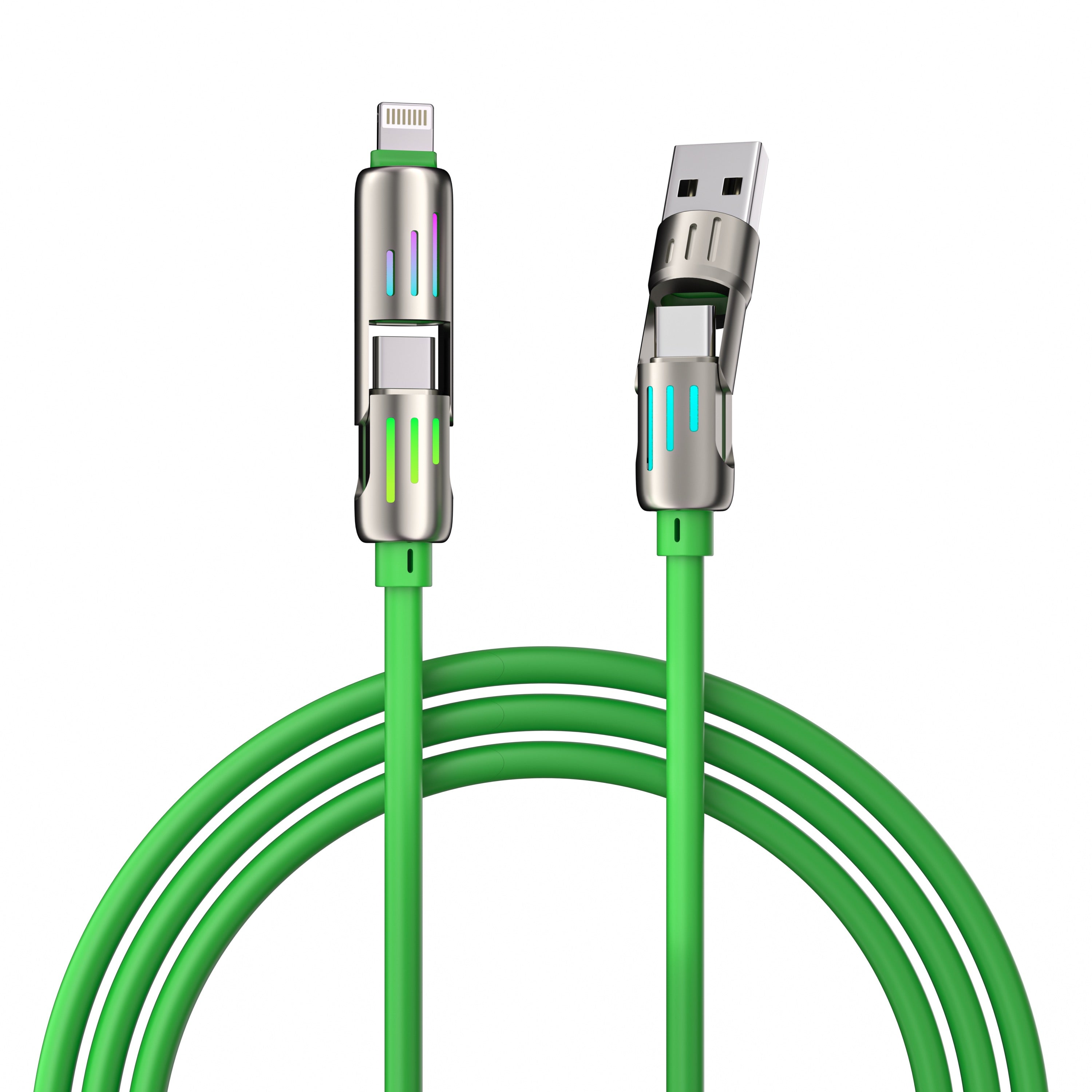 4-in-1 USB-A/C to USB-C/Iphone Cable