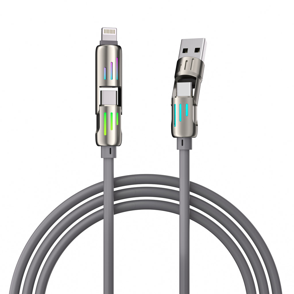 4-in-1 USB-A/C to USB-C/Iphone Cable