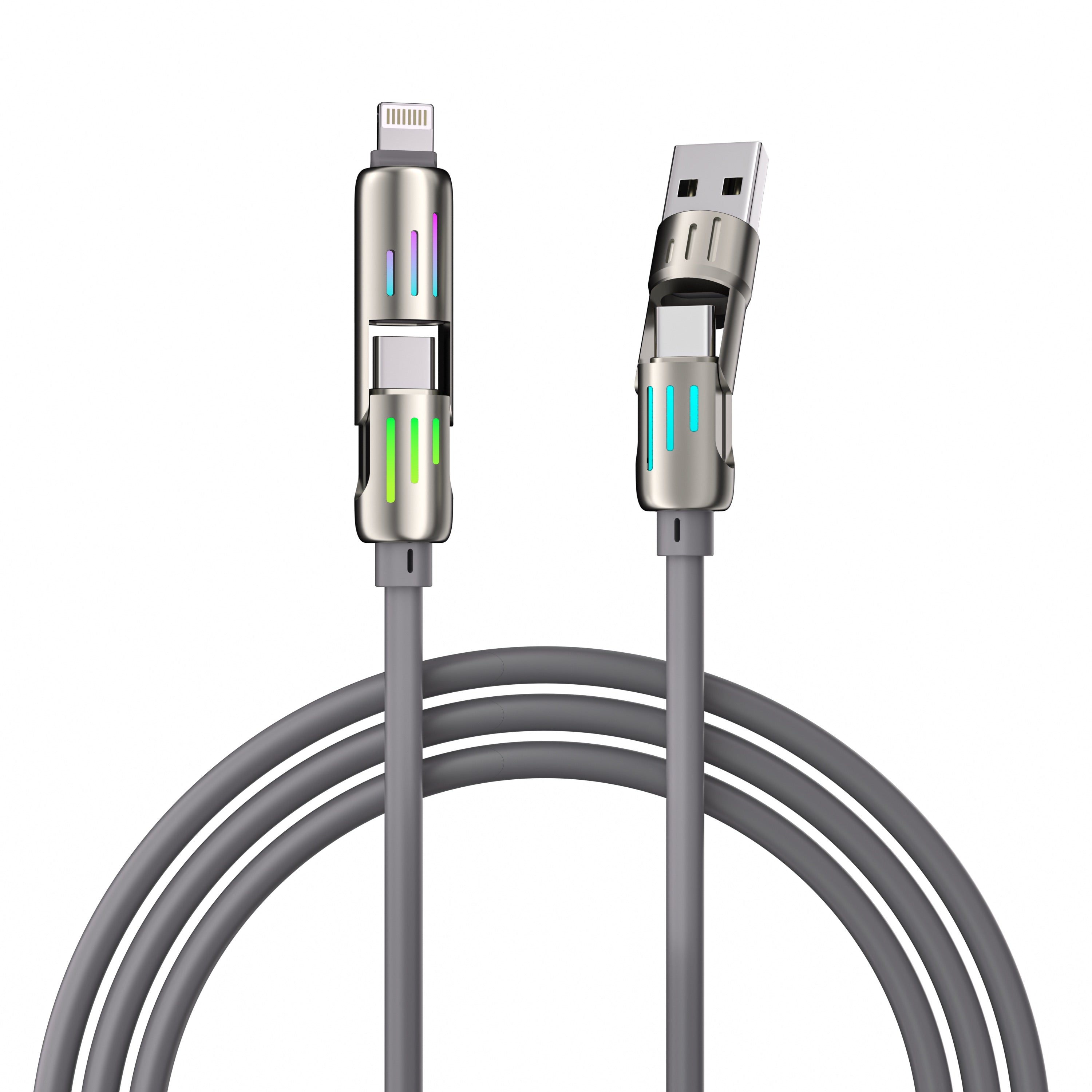 4-in-1 USB-A/C to USB-C/Iphone Cable