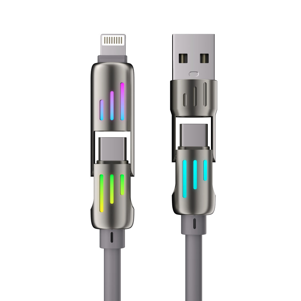 4-in-1 USB-A/C to USB-C/Iphone Cable