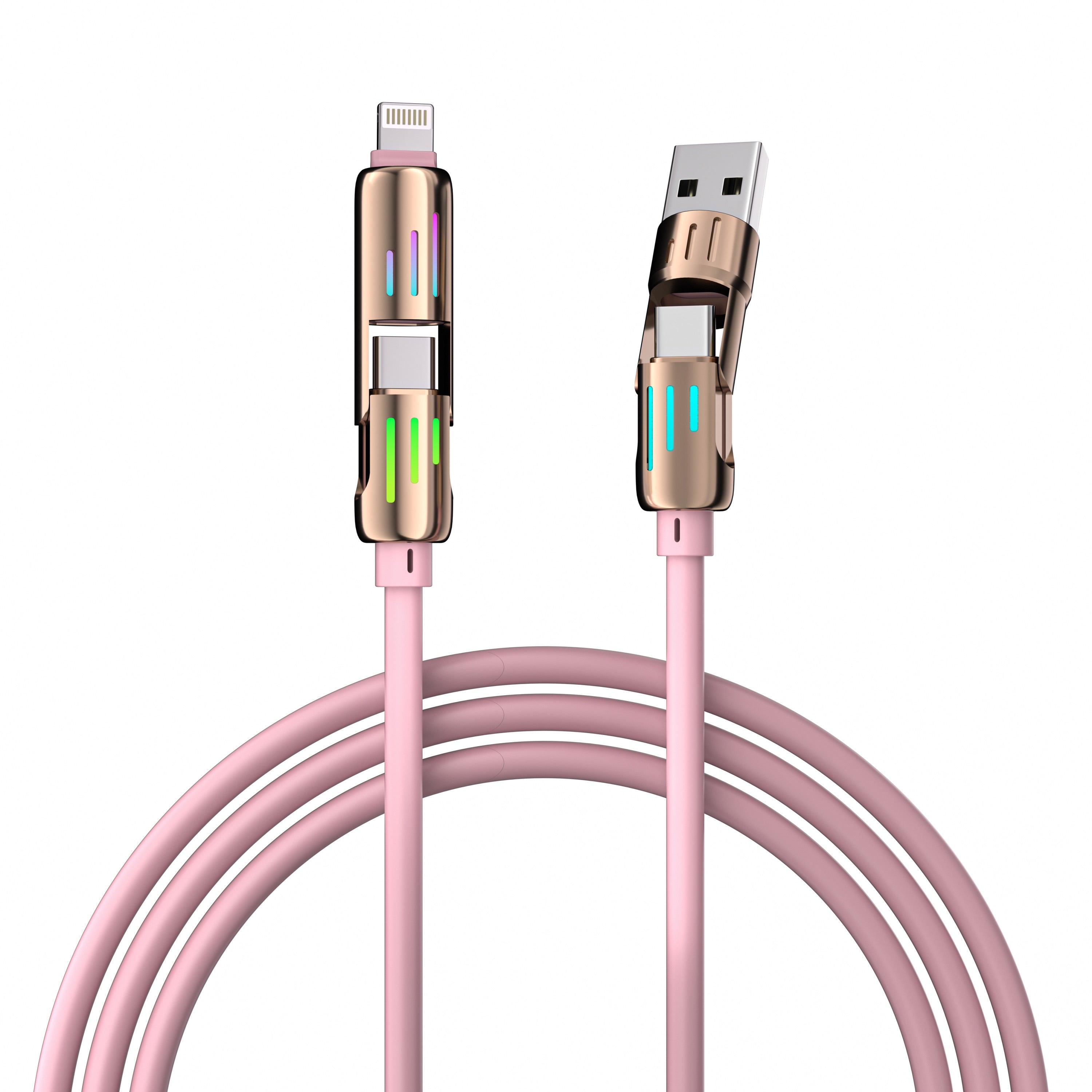 4-in-1 USB-A/C to USB-C/Iphone Cable