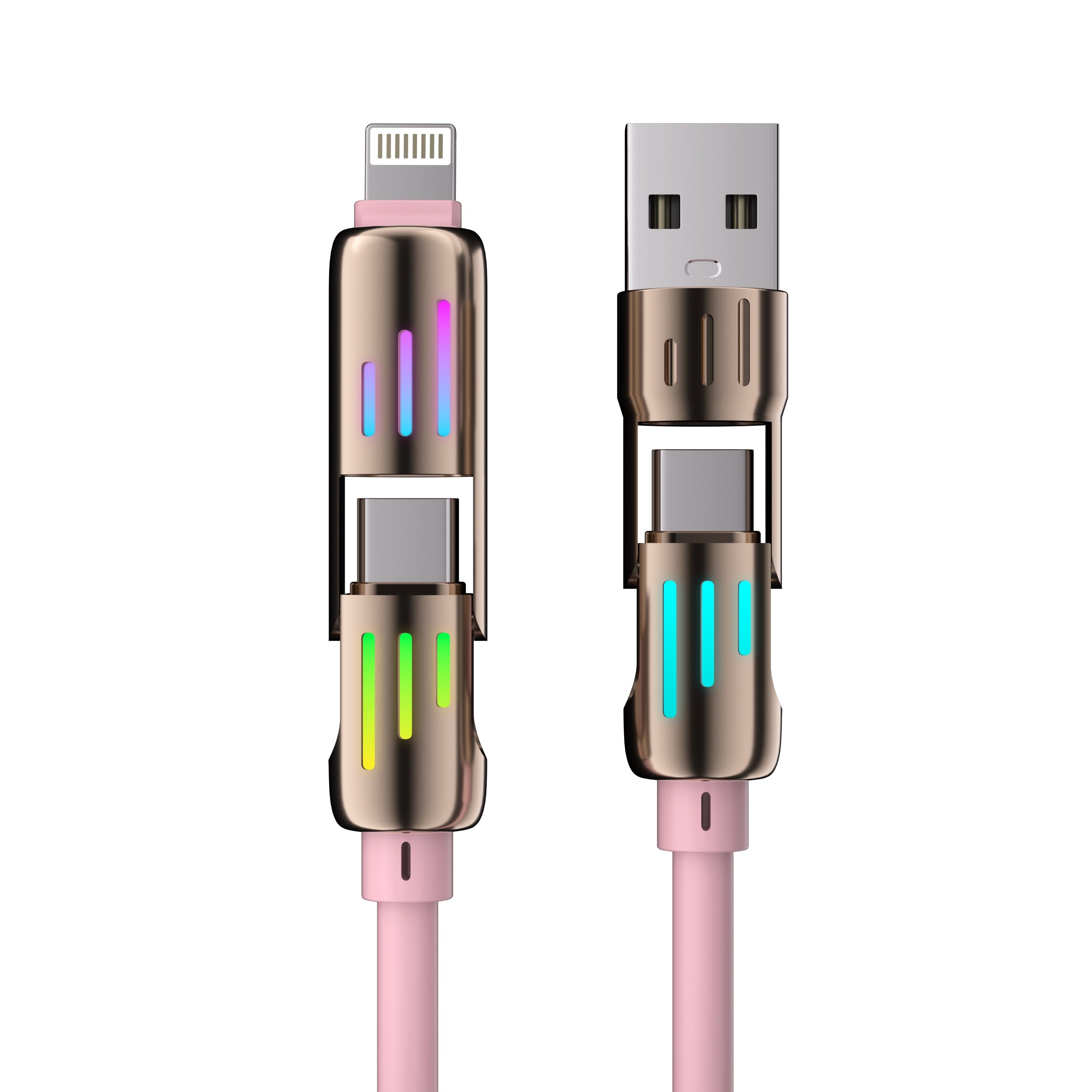 4-in-1 USB-A/C to USB-C/Iphone Cable