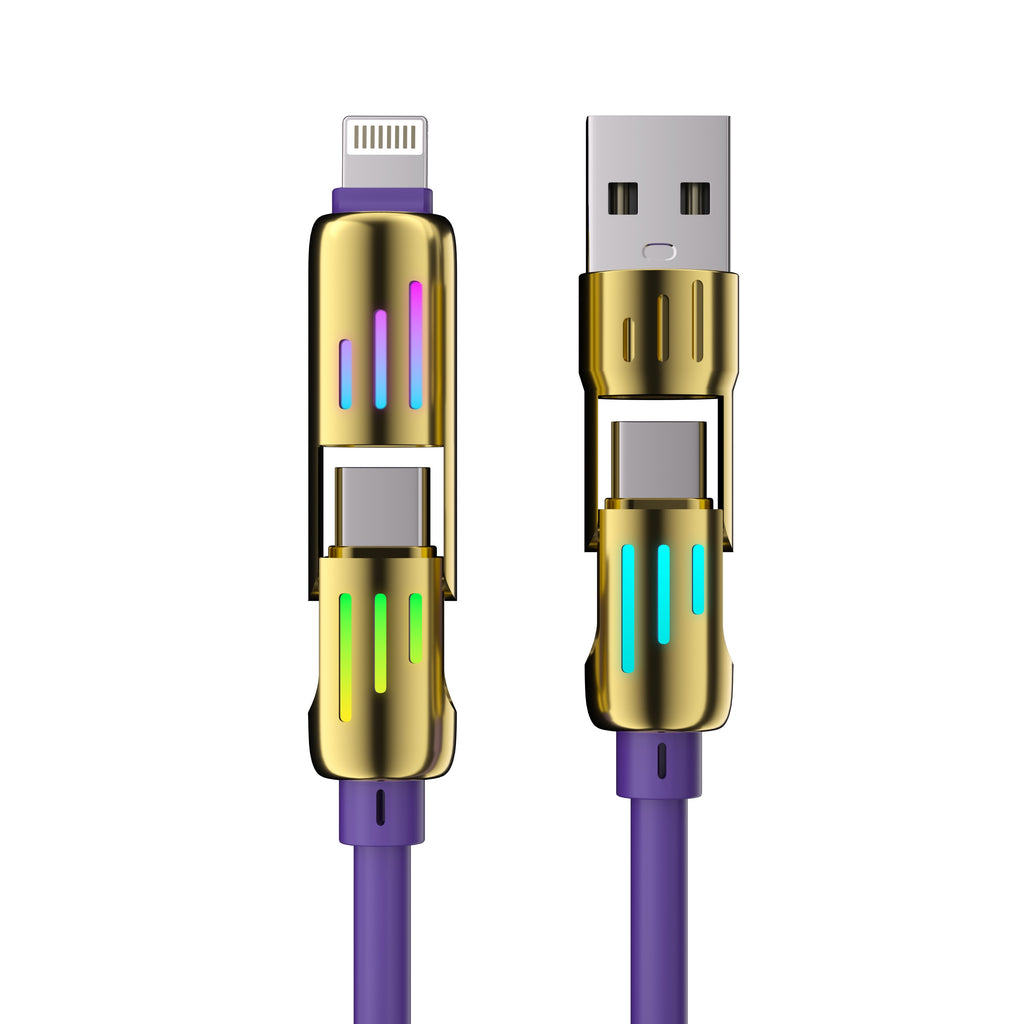 4-in-1 USB-A/C to USB-C/Iphone Cable