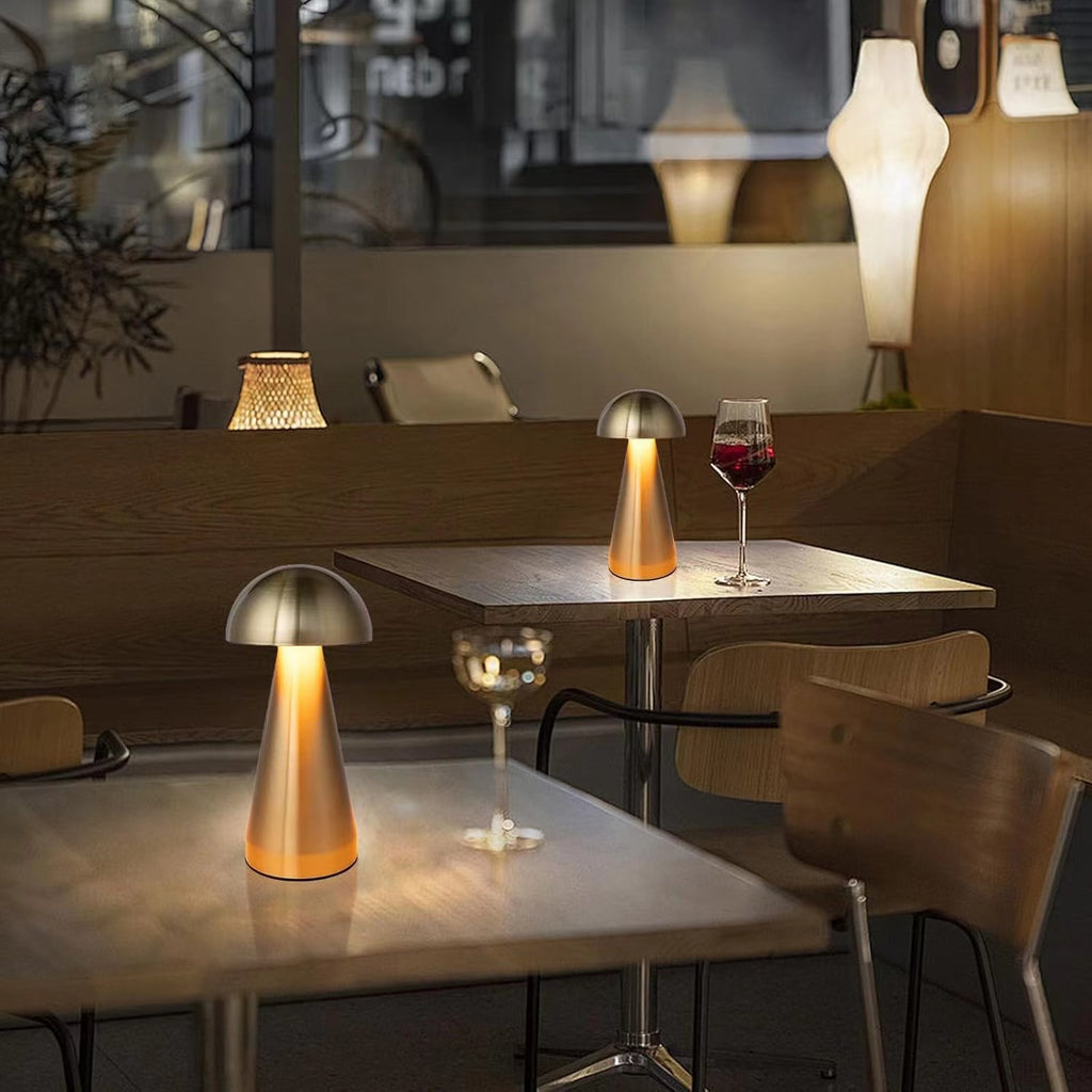 Mushroom LED Lamp - Gold