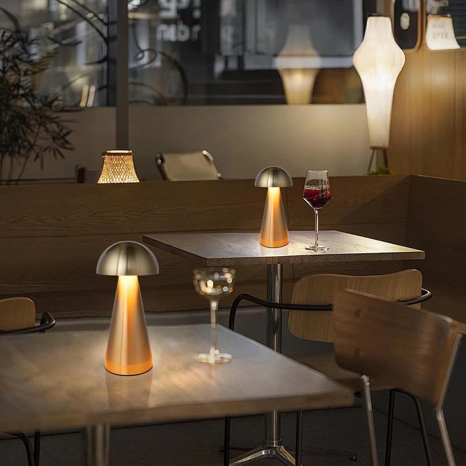 Mushroom LED Lamp - Gold