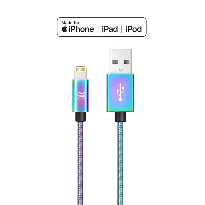 Apple MFi Certified Iphone to Metallic USB Cable (4ft)