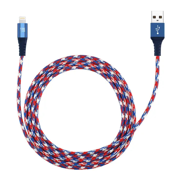 Apple MFi Certified Iphone Cable Multi-Color- 10ft