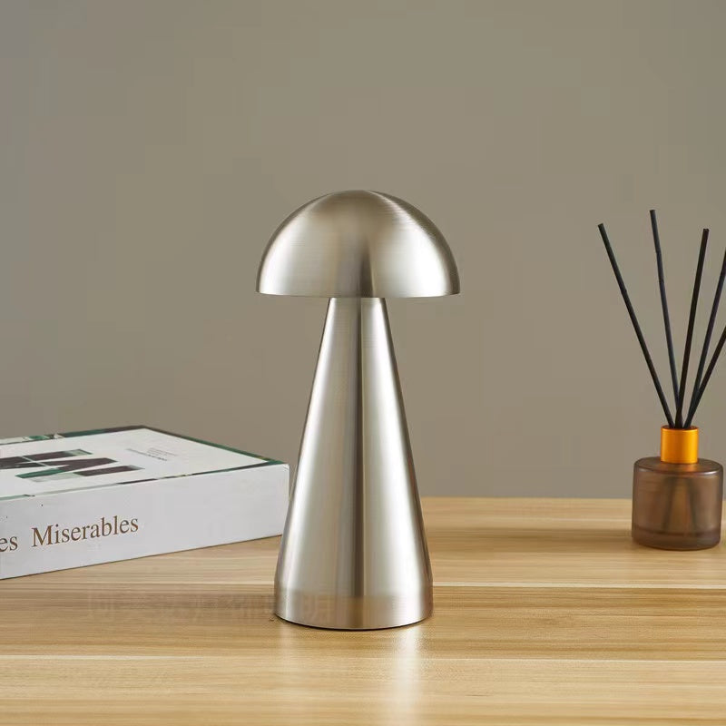 Mushroom LED Lamp - Silver