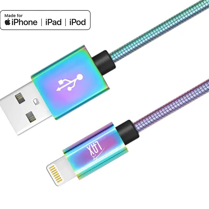 Apple MFi Certified Iphone to Metallic USB Cable (4ft)