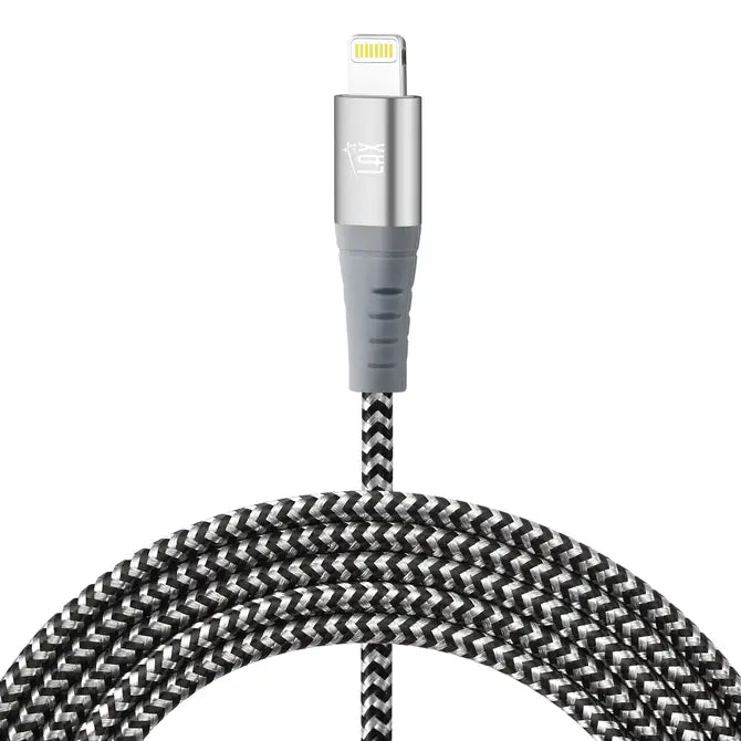 Apple MFi Certified Braided Nylon Cable Gray - 4ft