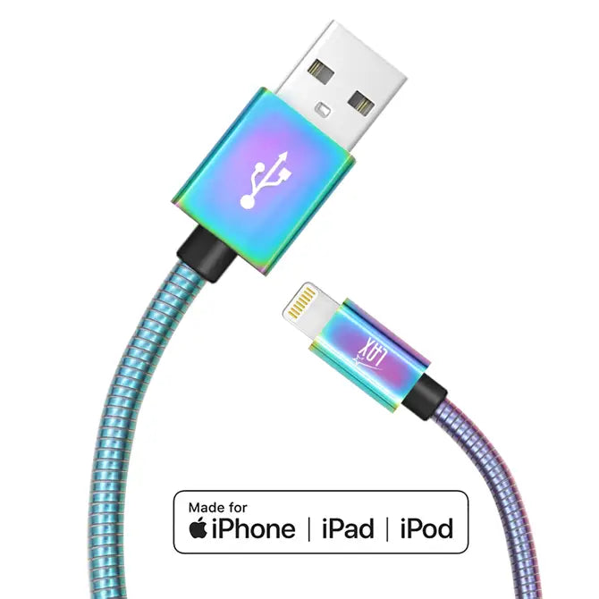 Apple MFi Certified Iphone to Metallic USB Cable (4ft)