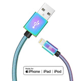 Apple MFi Certified Lightning to Metallic USB Cable (4ft)