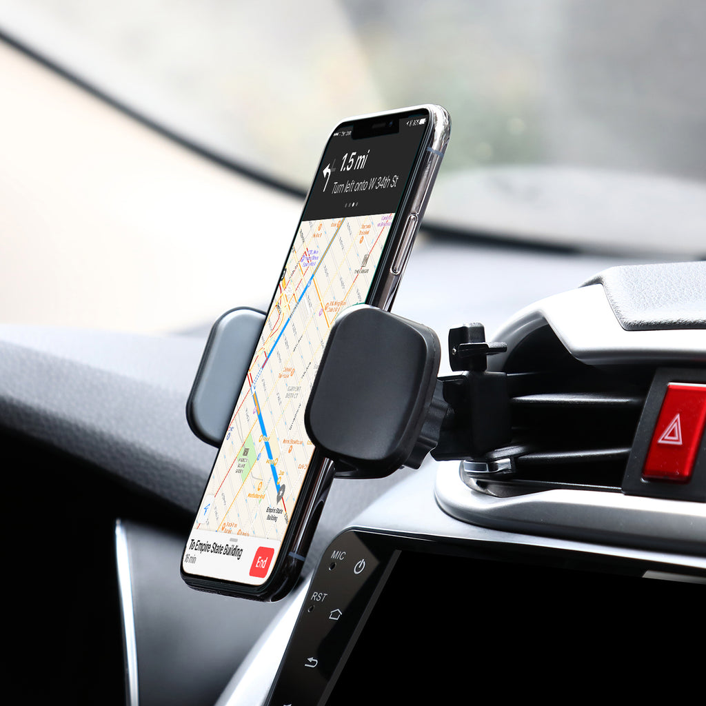 LAX Pro Grip Phone Holder Car Mount for AC Air Vent - Black