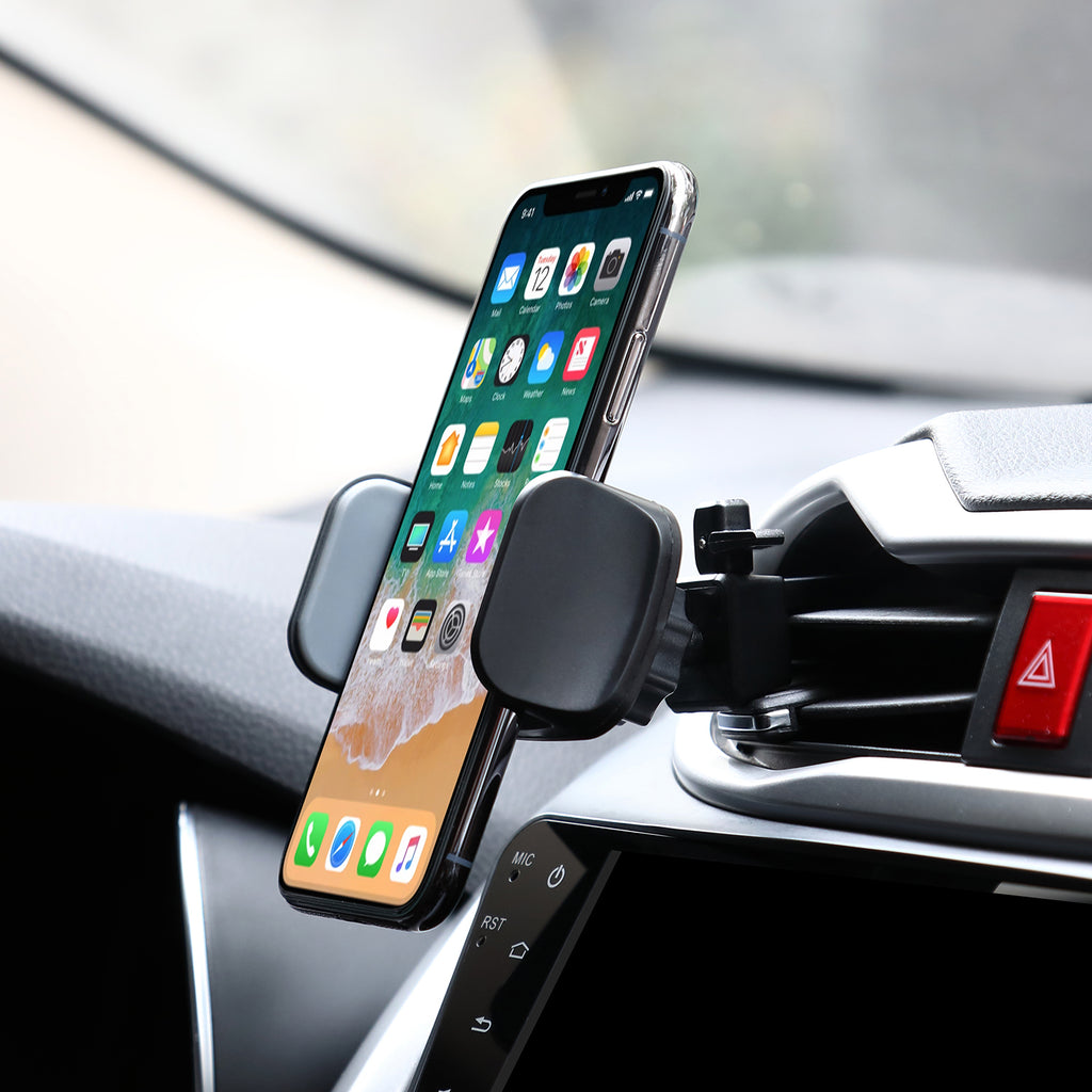 LAX Pro Grip Phone Holder Car Mount for AC Air Vent - Black