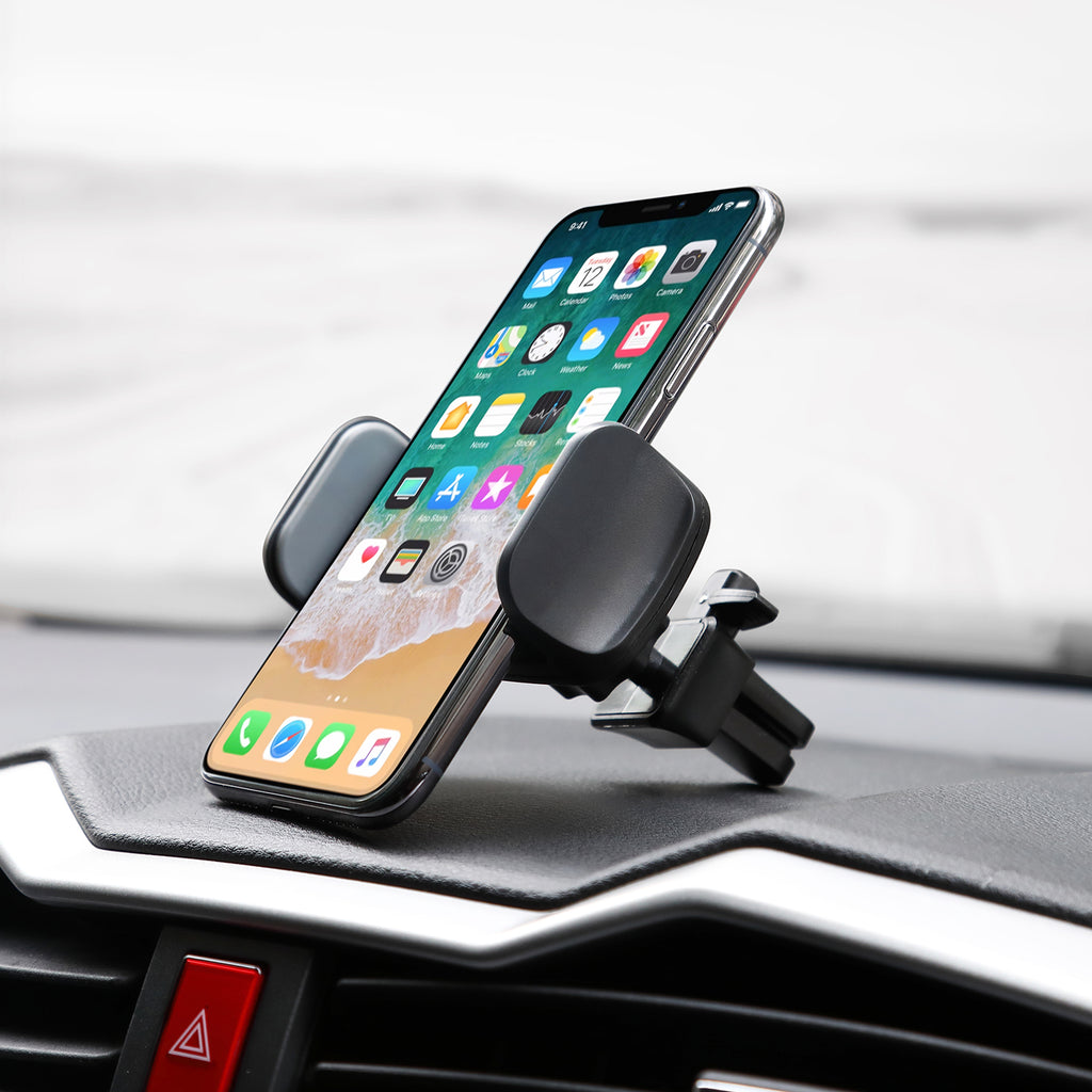 LAX Pro Grip Phone Holder Car Mount for AC Air Vent - Black