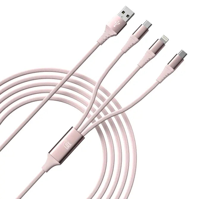 3-in-1Mfi Certified Iphone and 2x USB-C Cable