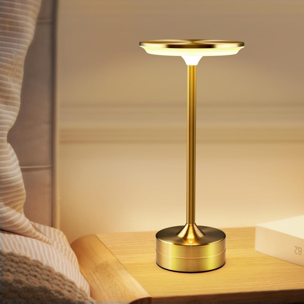 Sleek Touch-Control LED Table Lamp – 3 Color Modes, Dimmable, USB-C Rechargeable (2000mAh)