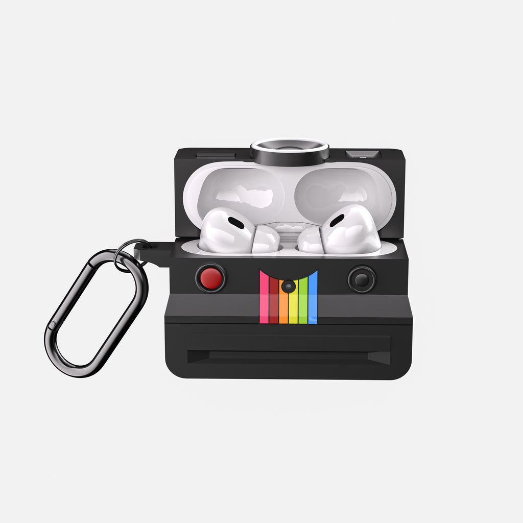 Instant Camera Case for AirPods Pro 1 & 2 - Black