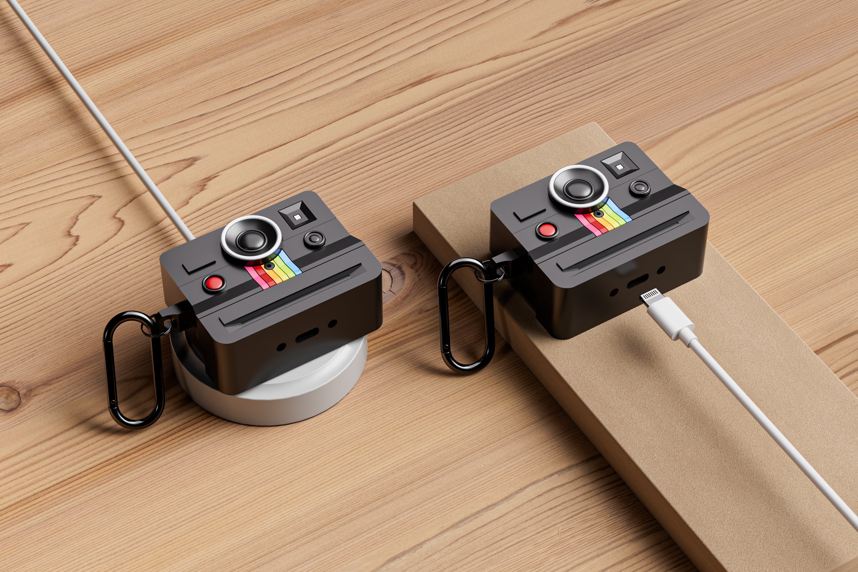 Instant Camera Case for AirPods Pro 1 & 2 - Black