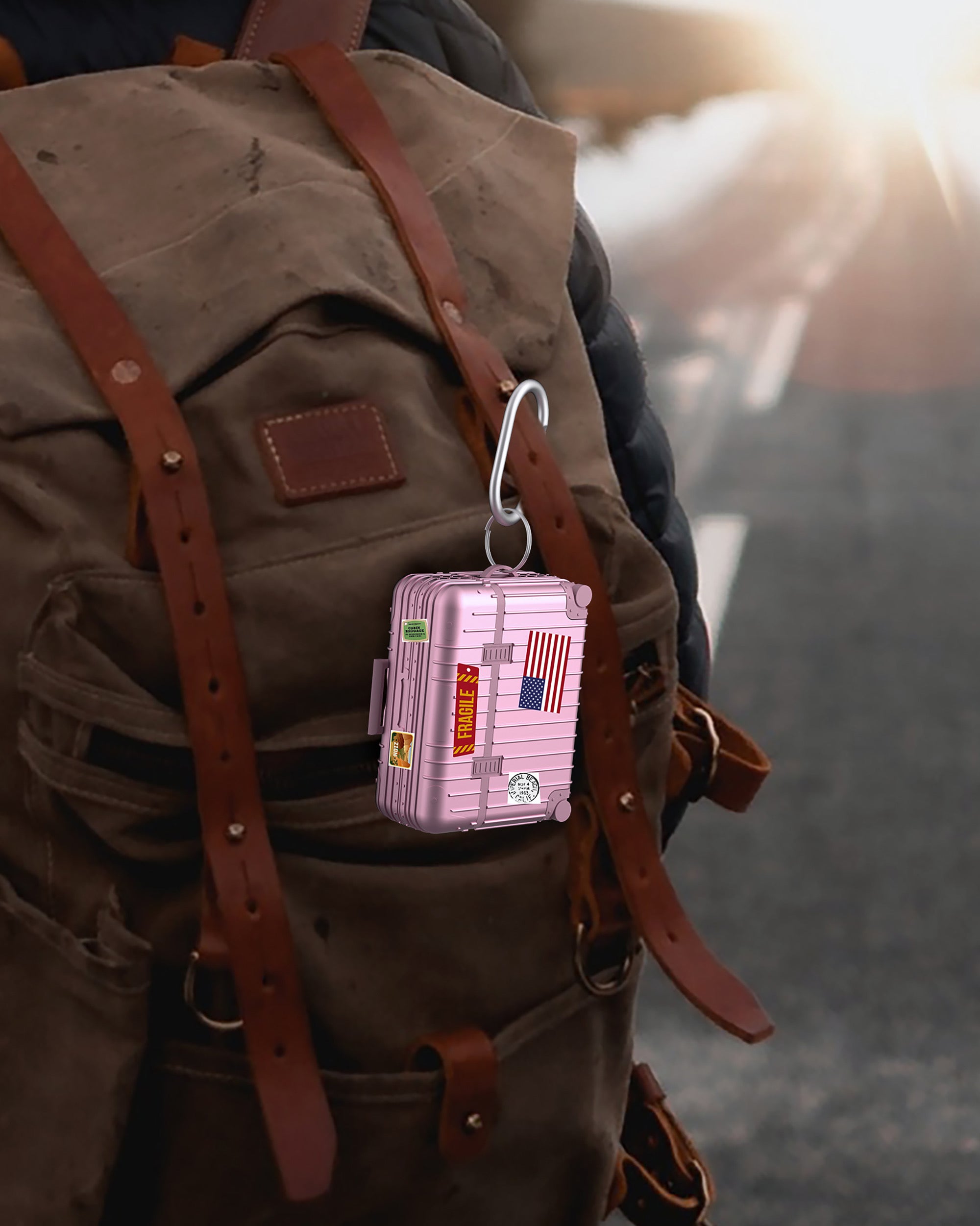 LAX AirPods Pro Case with Key Chain - Suitcase-Theme