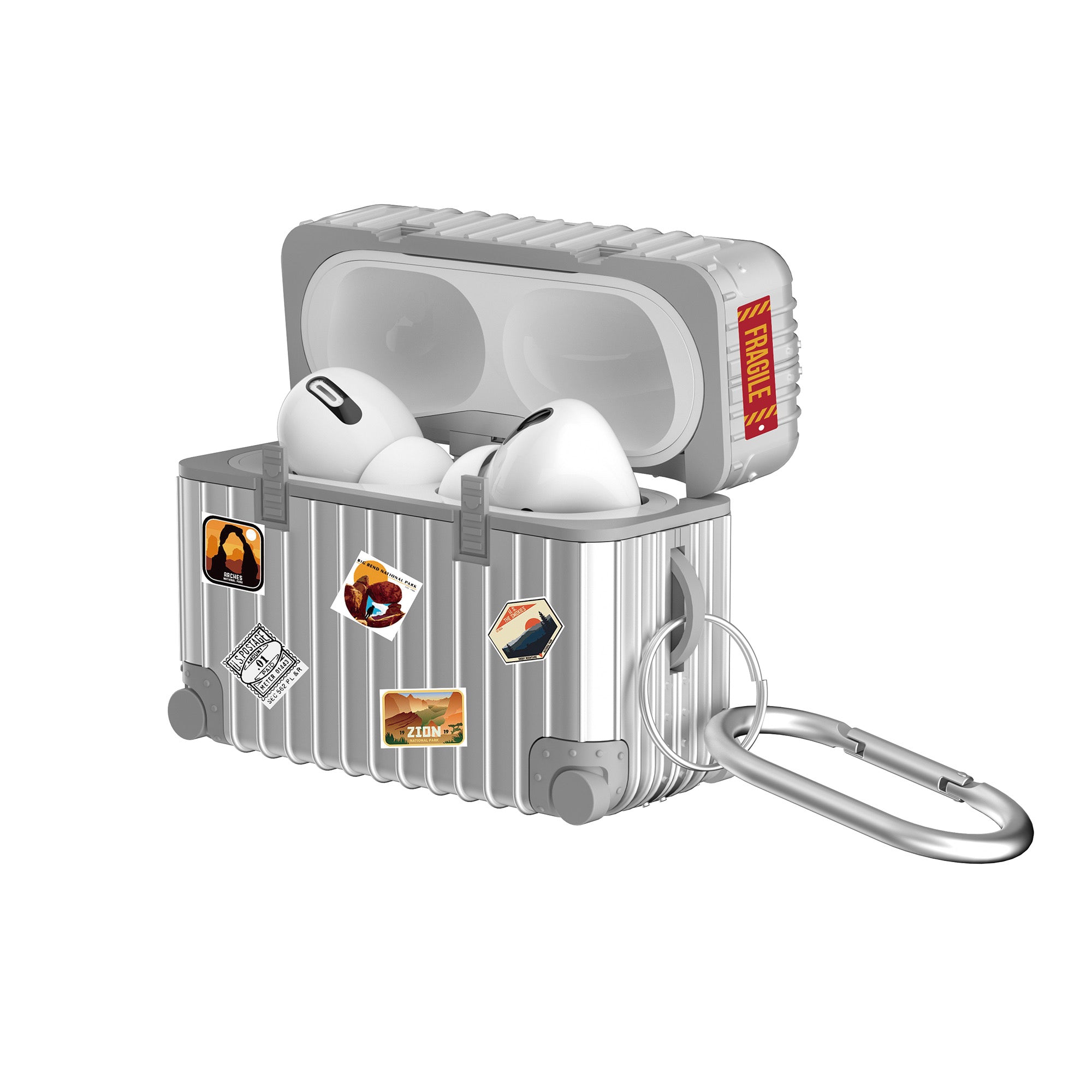 LAX AirPods Pro Case with Key Chain - Suitcase-Theme