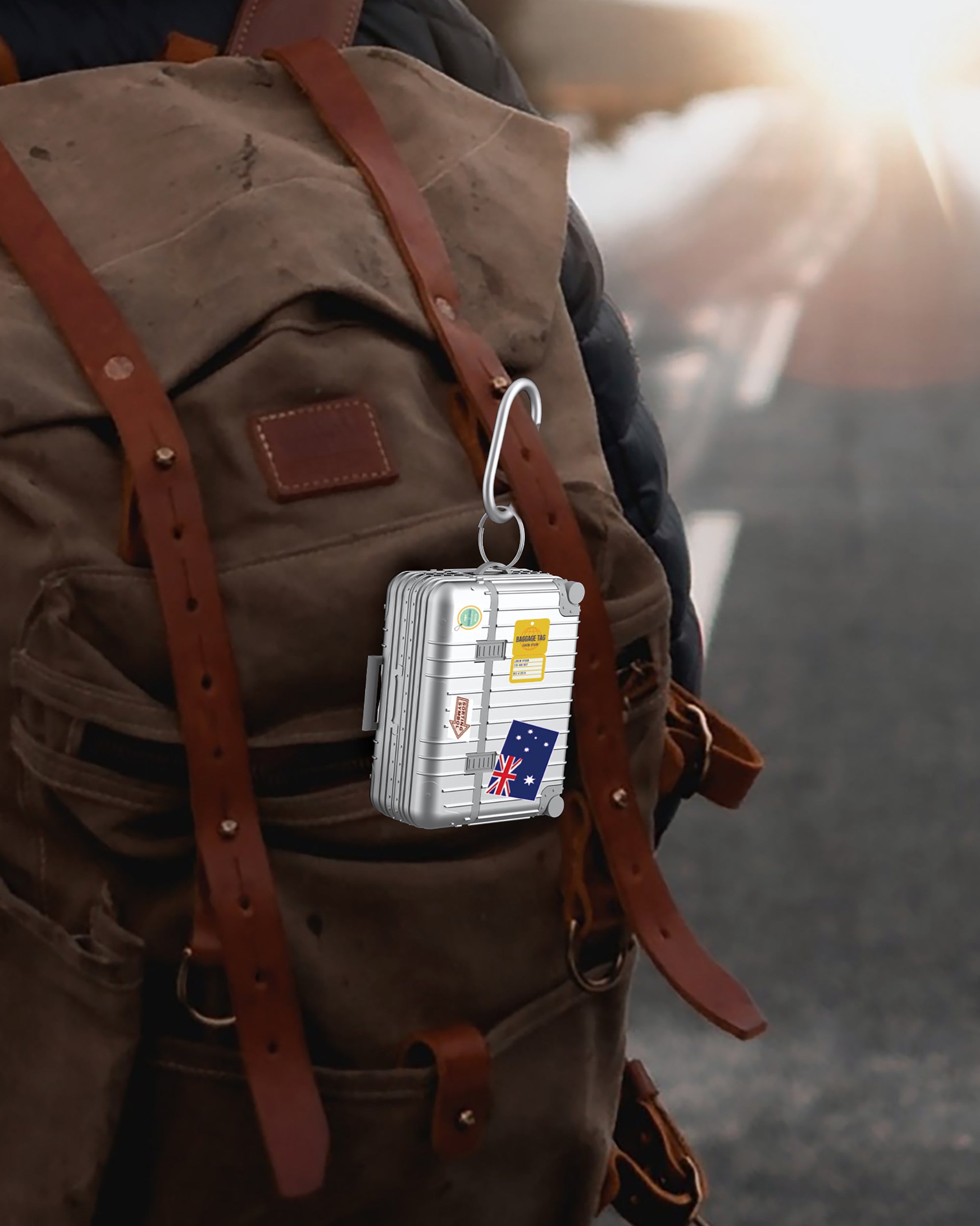 LAX AirPods Pro Case with Key Chain - Suitcase-Theme